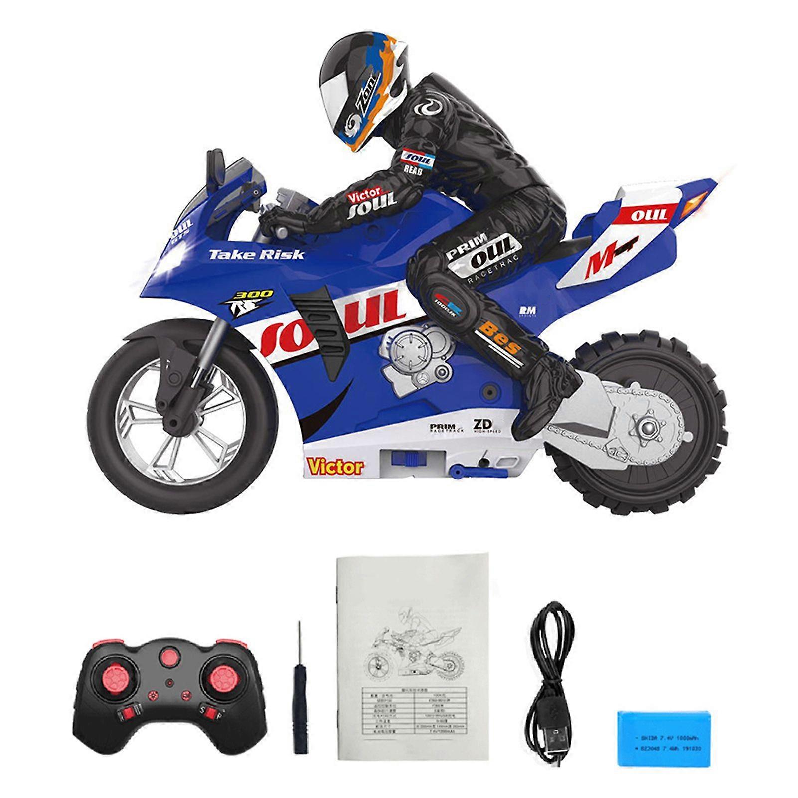 Remote Control Stunt Motorcycle Self Balancing Stunt Motorcycle 1/6 2.4G Remote Control Motorcycle Turning in Place/Self Stabilizing Balance/360 Drif