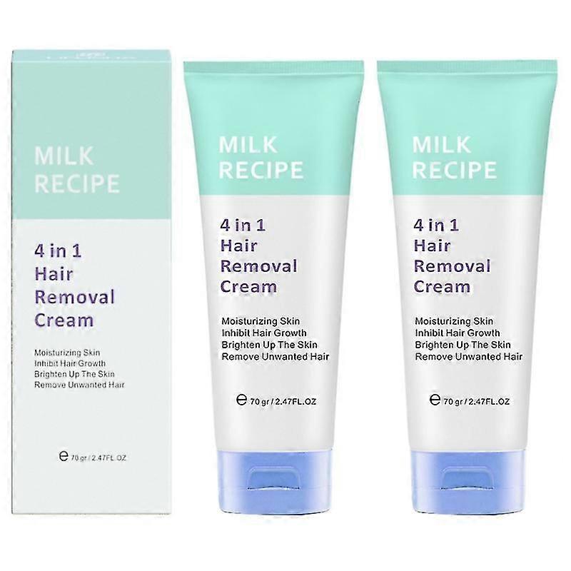 2x 4 in 1 Ontharingscrème, Glow Code Ontharing, voor Vrouwen & Mannen