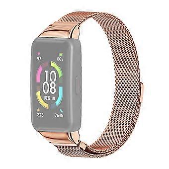 MIJOBS Milan ruostumattomasta teräksestä valmistettu magneettinen korvaava ranneke Huawei Band 6 / Honor Band 6:lle