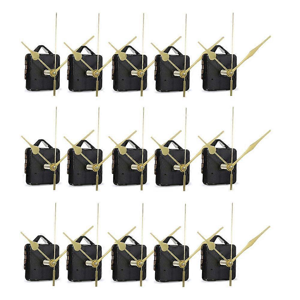 15pcs DIY Silent Movement Spindle Hands Minute Wall Quartz Clock Movement Mechanism Repair Tools Clock Mechanism Kits