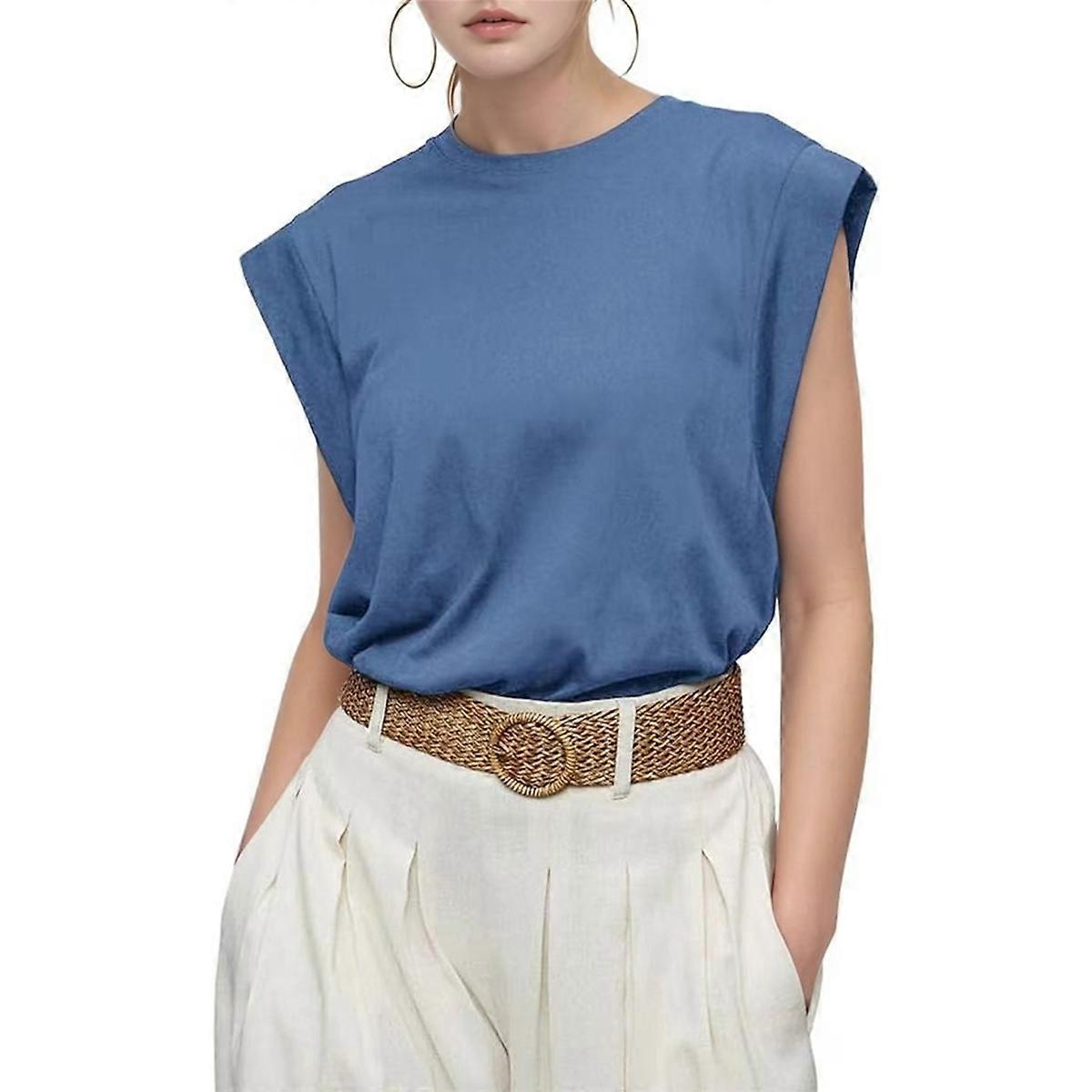 نساء صيفية عارضة تانك أزرق XXL