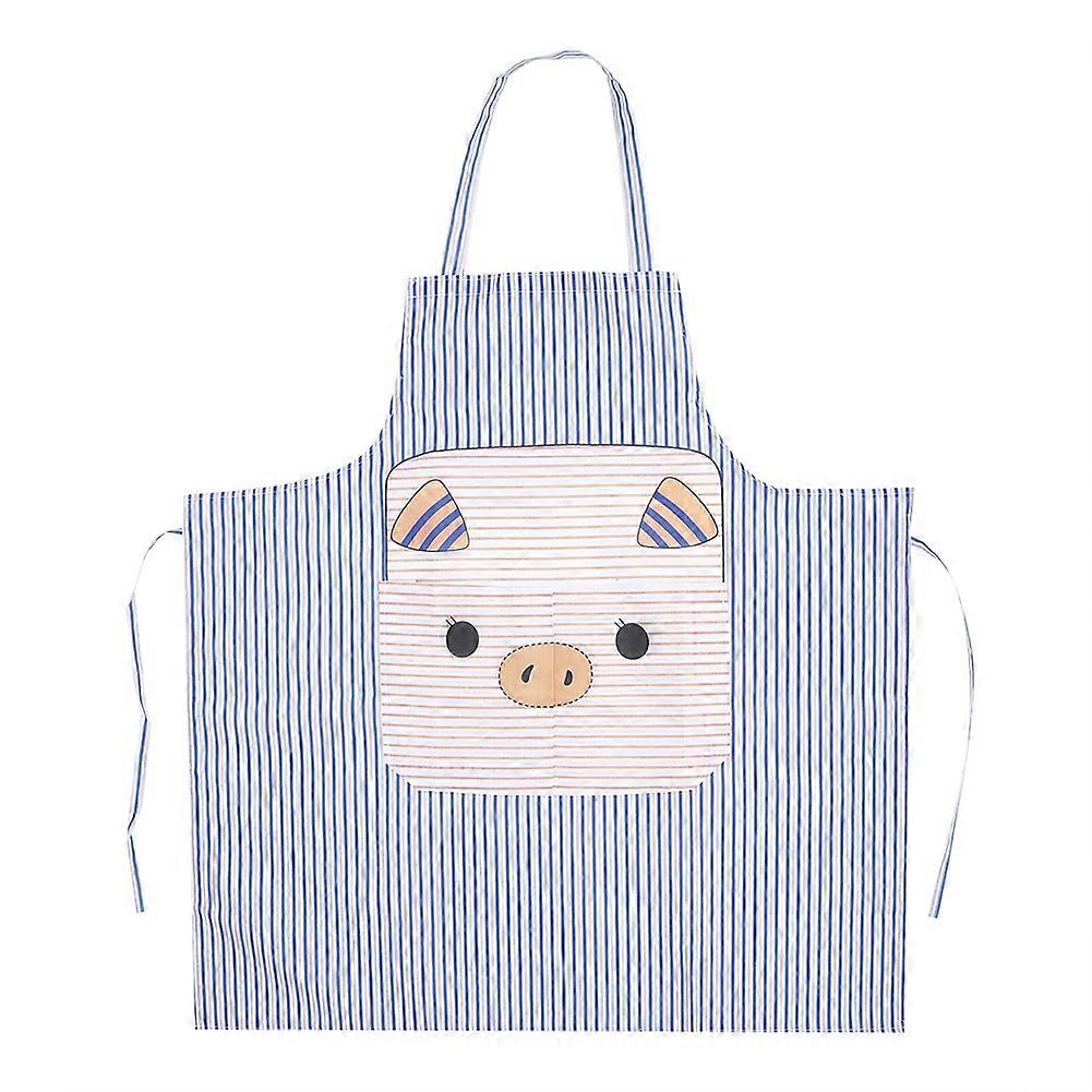 Cartoon Apron Polyester Oilproof Hanging-Neck Apron For Baking Roasting Cooking Kitchen Use