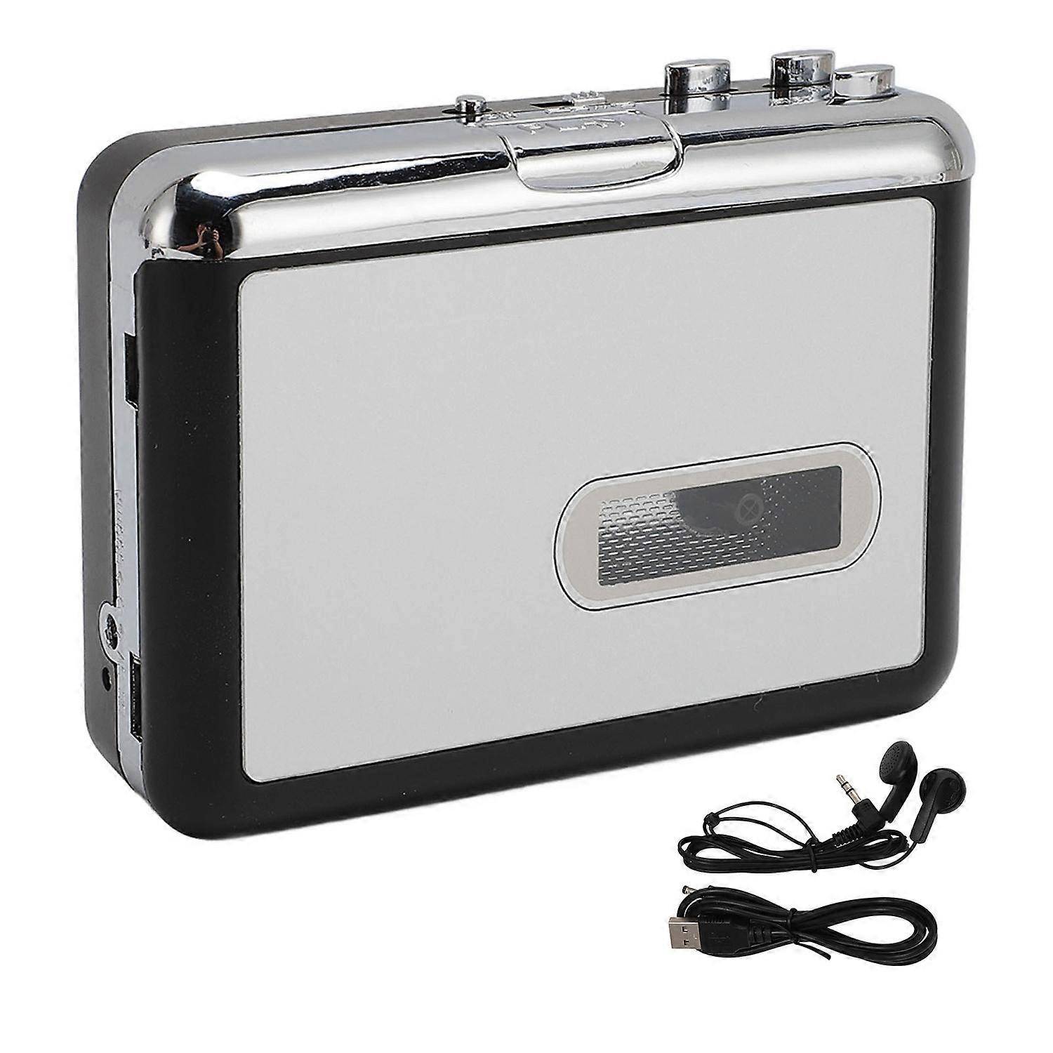 Portable Cassette Player USB Cassette to MP3 Converter with Earphone HiFi Stereo Sound