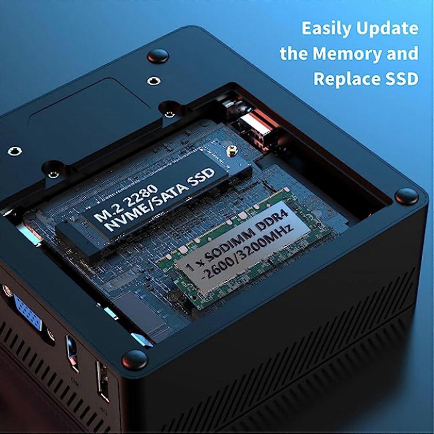 AMD Ryzen 7 5700U Mini PC Desktop with Win11 System BT 5.2 + WIFI 6 Support 8 Cores 16 Threads for O
