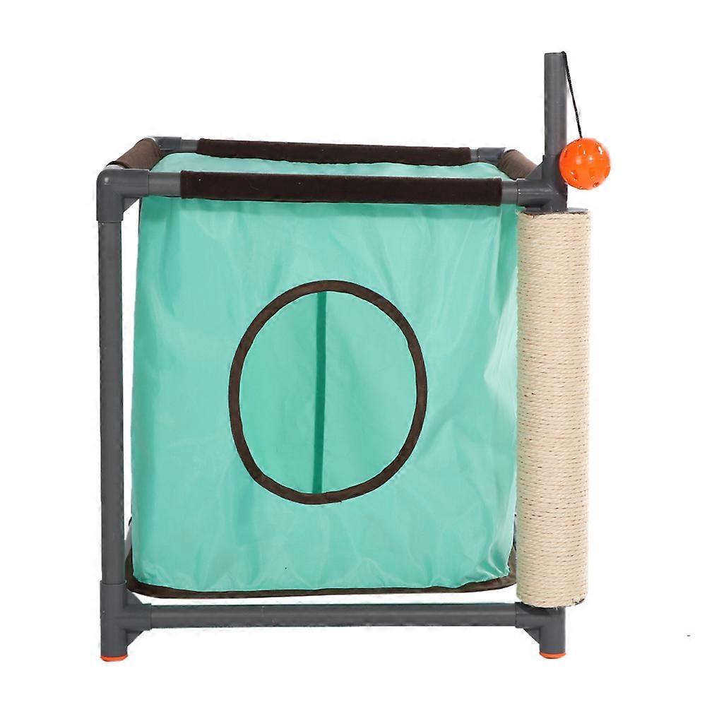 Cat Climbing Frame Tree with Nest, Scratching Barrel, Removable Multi-Level Design for Indoor Cats, Beige Color