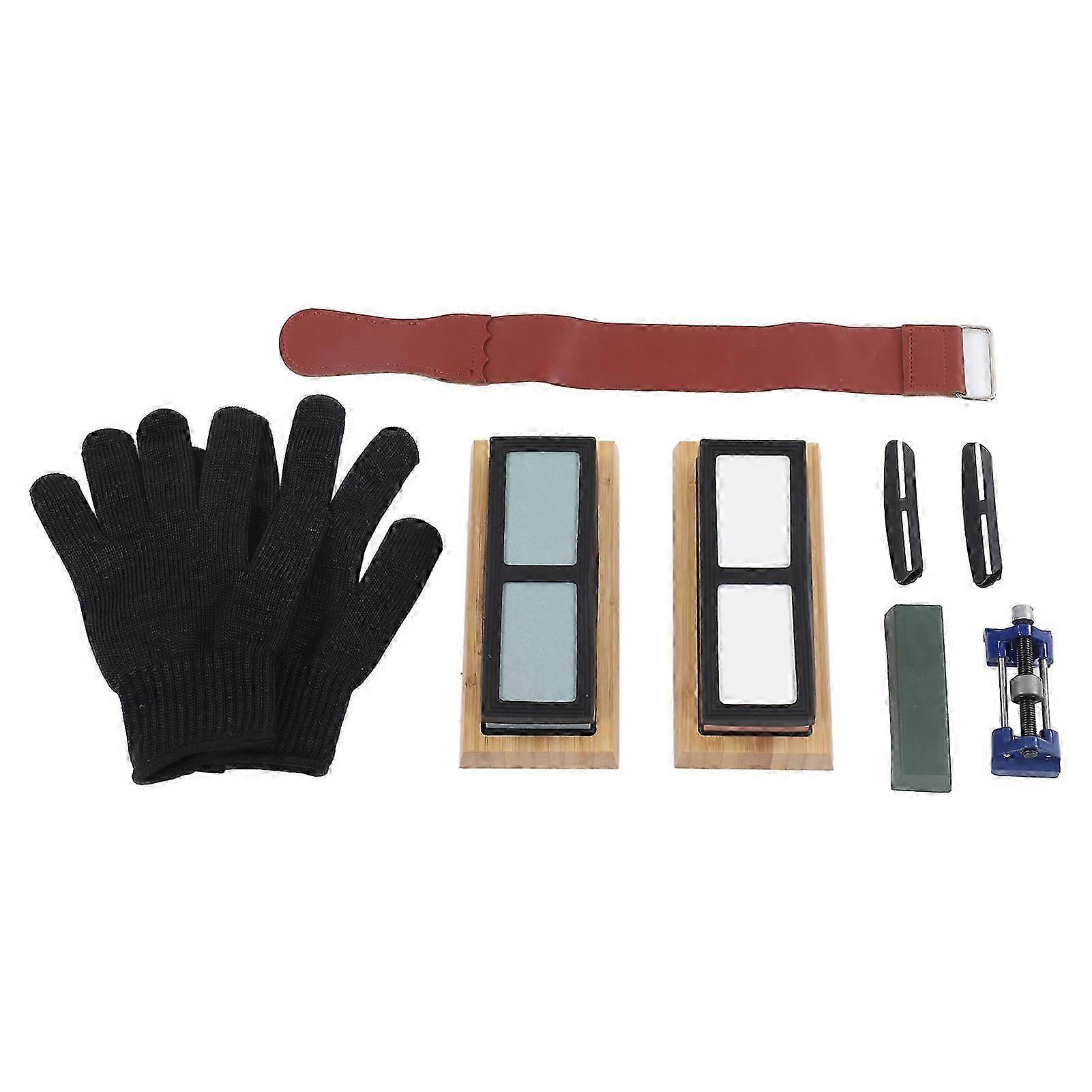 Knife Sharpening Stone Set Professional Whetstone Sharpener Kit 400/1000 Grit 3000/8000 Grit