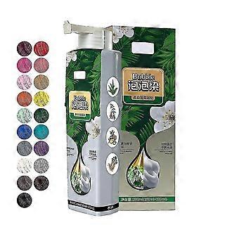 Plant Bubble Dye Shampoo, Colorante Per Donne Uomo, Crema Detergente Facile da Lavare per la Casa Nero Marrone