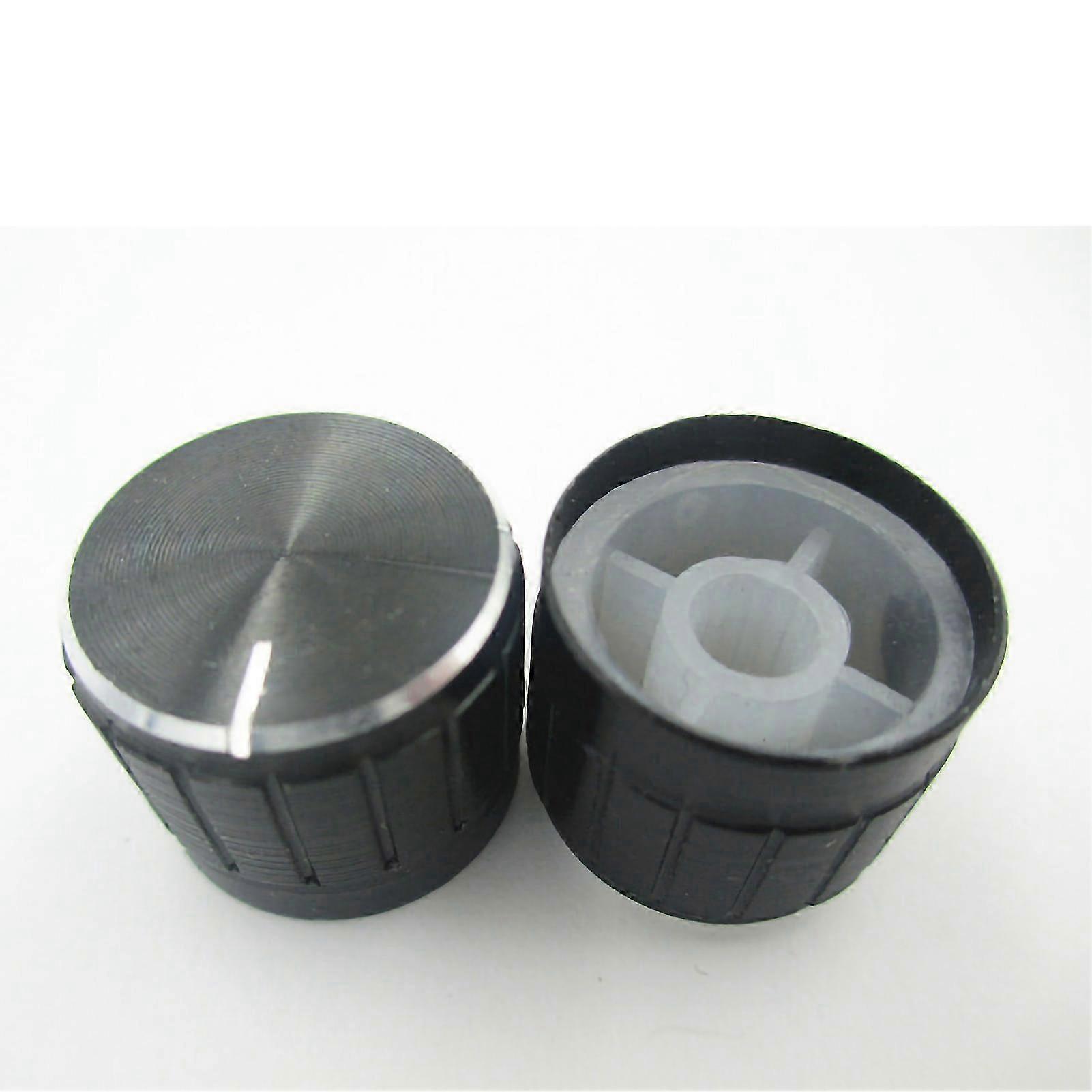 Bryterknapp Potensiometer Cap Aluminiumslegering Lyd Roterende volumkontroll Gulvlampe Knotten Svart