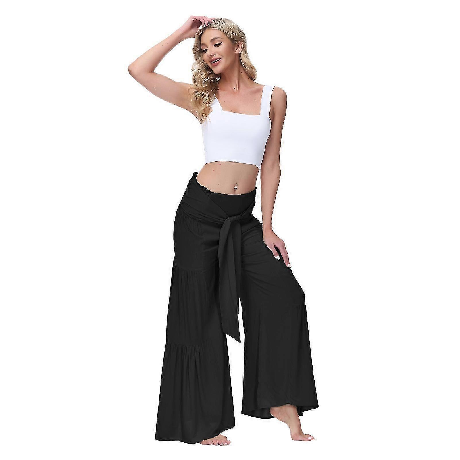 Damesmode Effen Kleur Zomer Casual Losse Broek met wijde pijpen