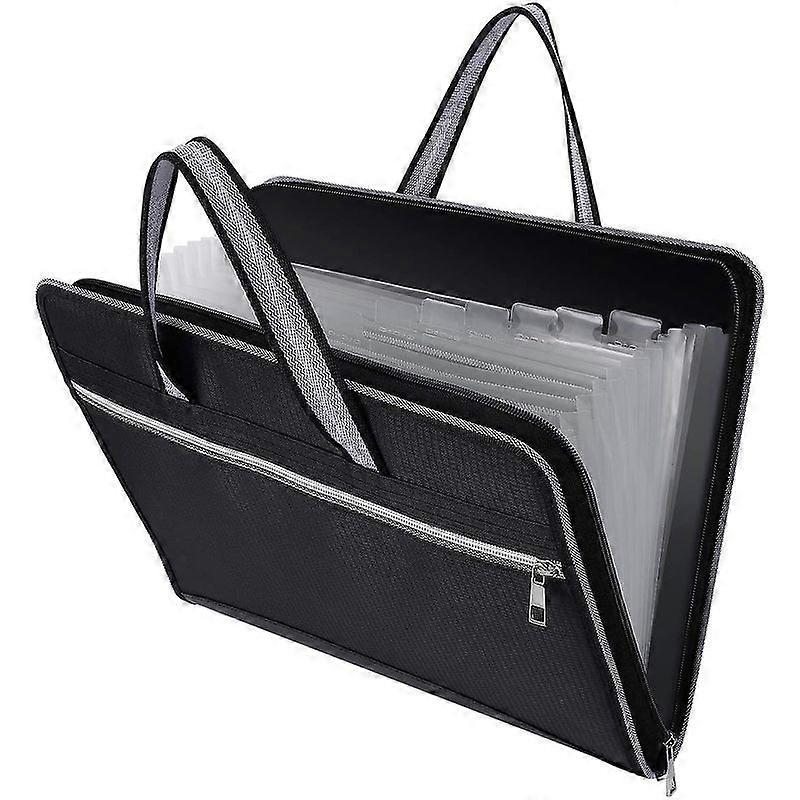 Suitcase Sorter Document Bag With 12 Compartments, Portable Expandable A4 Accordion Briefcase Folder