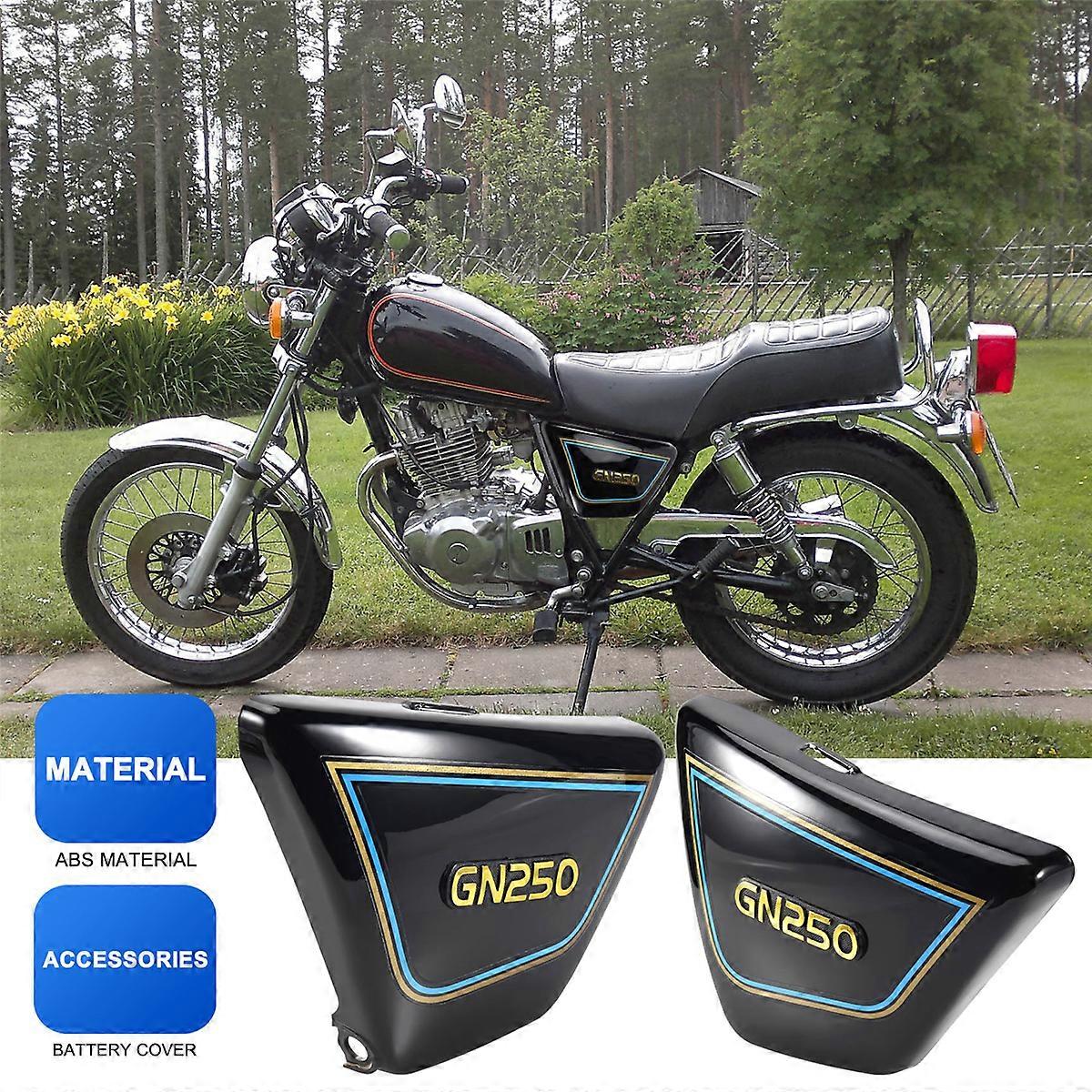 1 Pair Right & Left Frame Covers Panels For Motorcycle Black