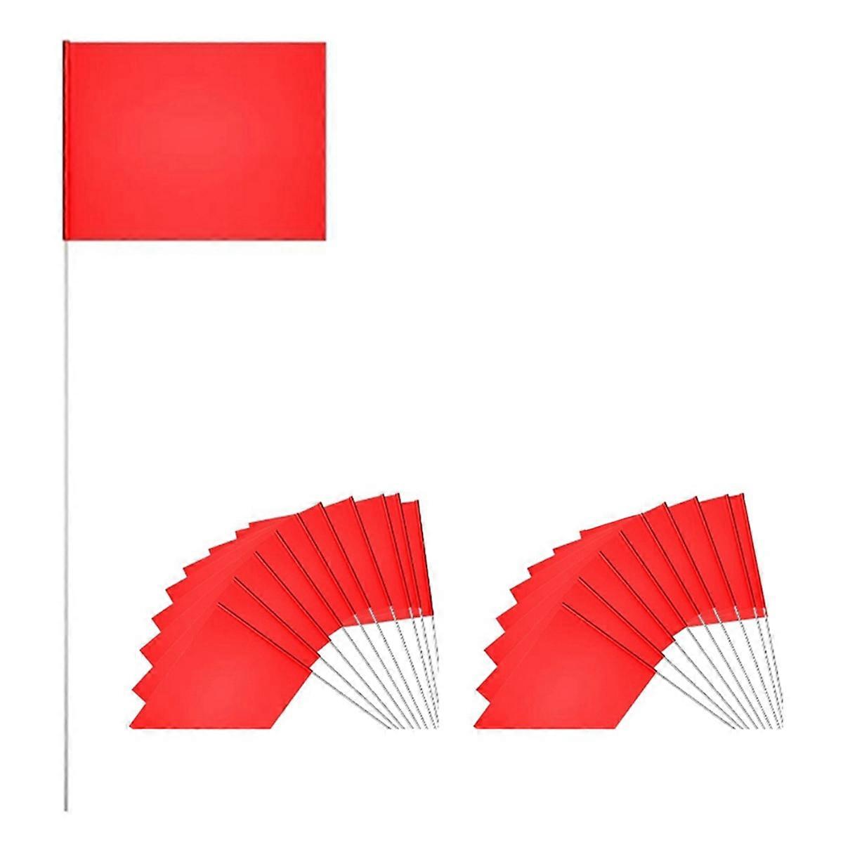 20pcs Red Marking Flags for Lawn, Lawn Marking Landscape Flags