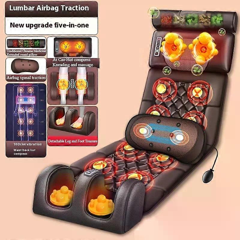 5 in 1 sähkölämmitys tärinä lannerangan takajalka kaula kohdunkaulan selkärangan hierontalaite lannerangan vetopatja shiatsu-hierontatyyny