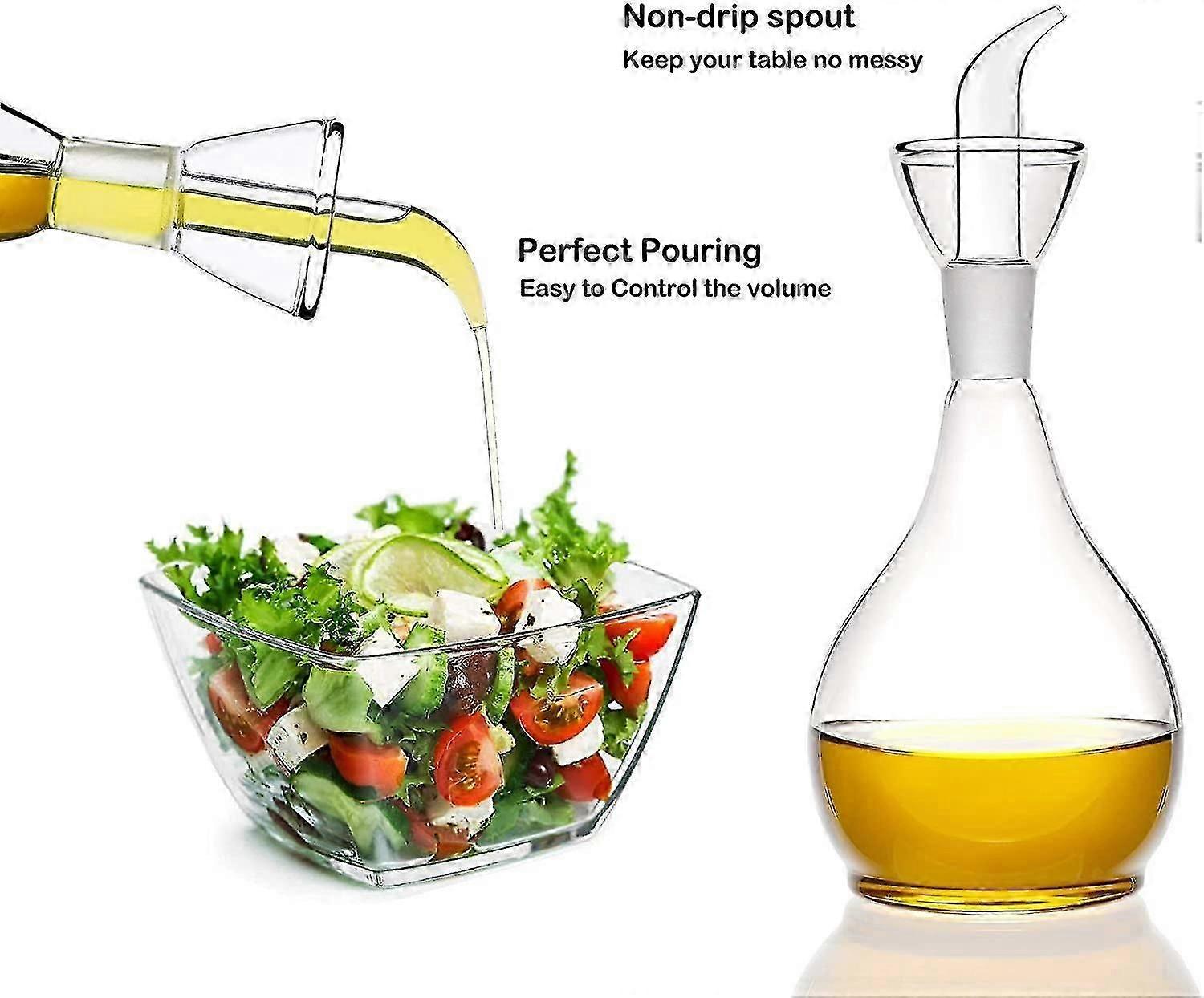 Clear Glass Olive Oil Dispenser Bottle For Kitchen And Bbq