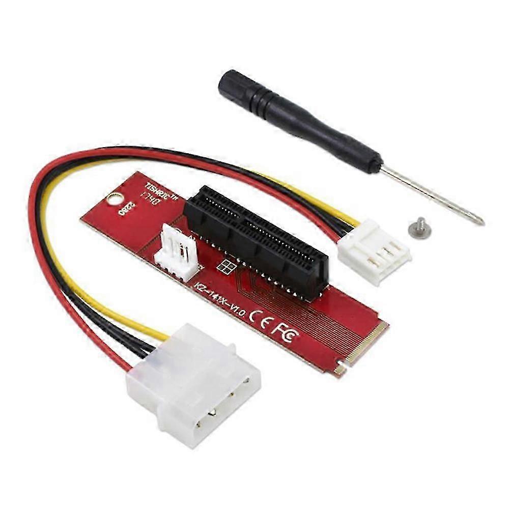 NGFF M.2 Key M2 to PCIE 4X 1X Slot PCIE Adapter for BTC Miner Machine Riser Converter Red Male to F