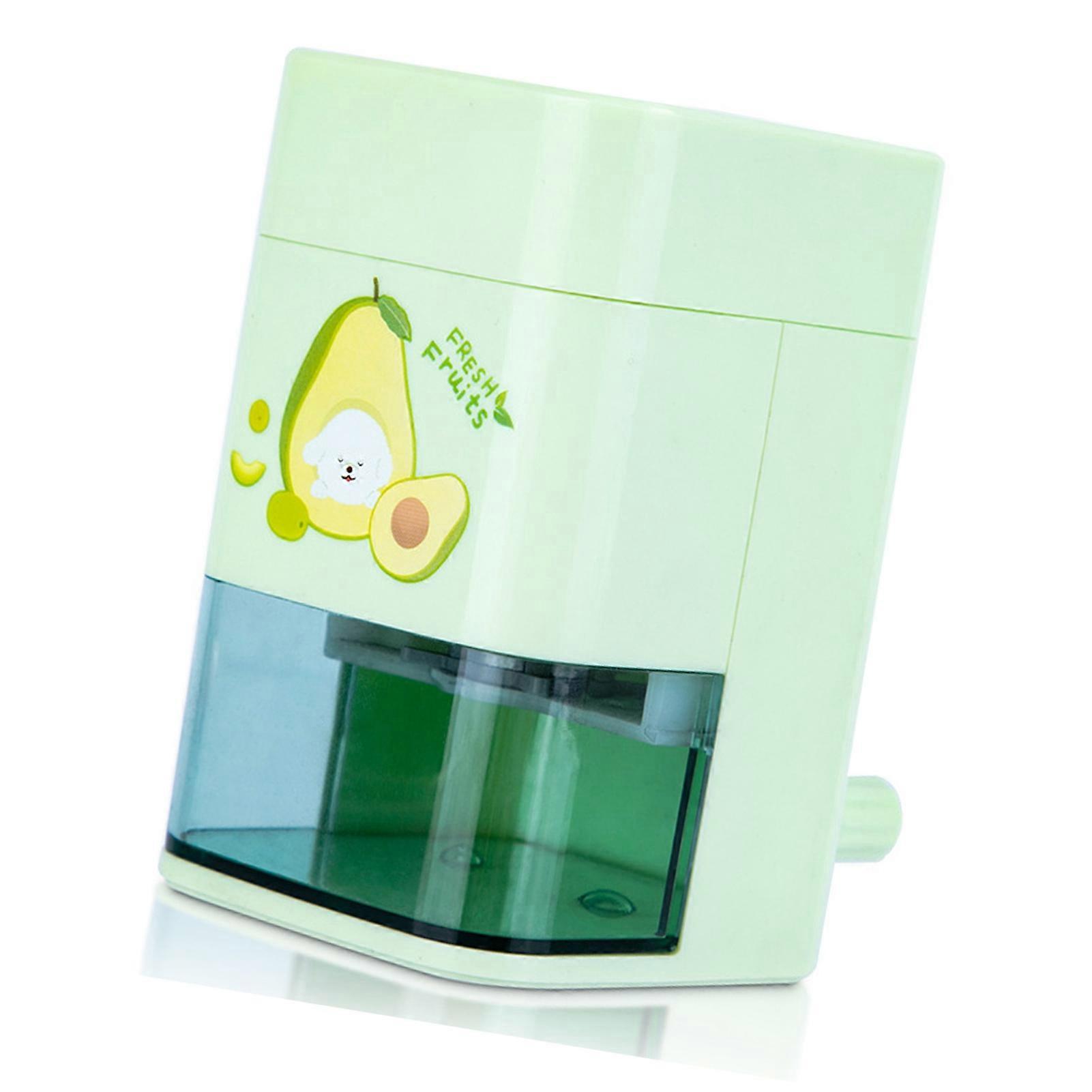 Pencil Sharpener Hand Crank Pencil Sharpener Automatic Safety Children Pencil Sharpener for Classroom Dormitory Green 