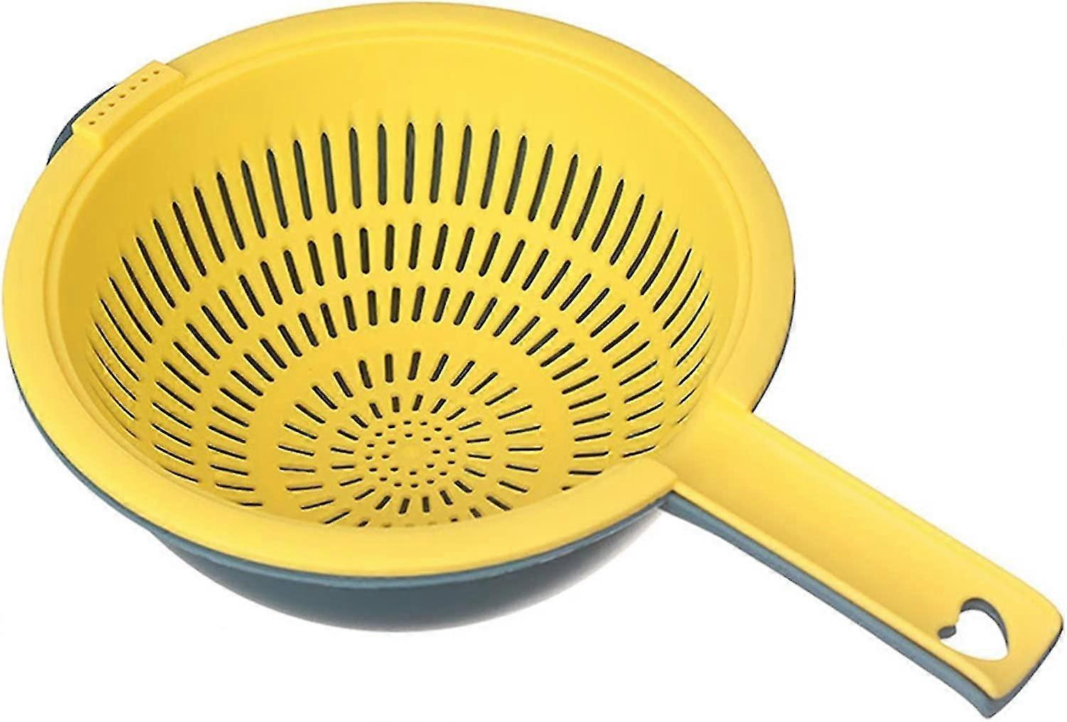 2 Set Colander And Bowl Set - Double-layer Vegetable And Fruit Strainer Washing Basin - Double-layer Colander And Bowl Set Kitchen Accessories (d-4-)