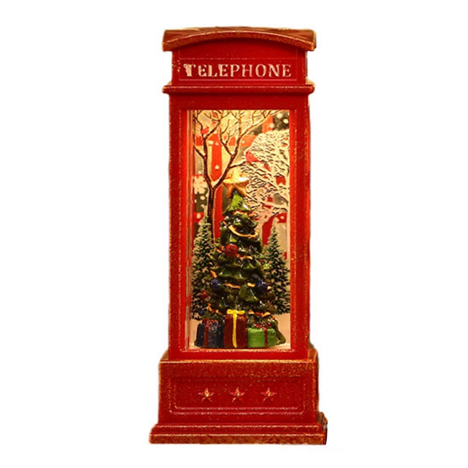Snow Globe Lantern, LED Illuminated, Swirling Glitter, Timer Function