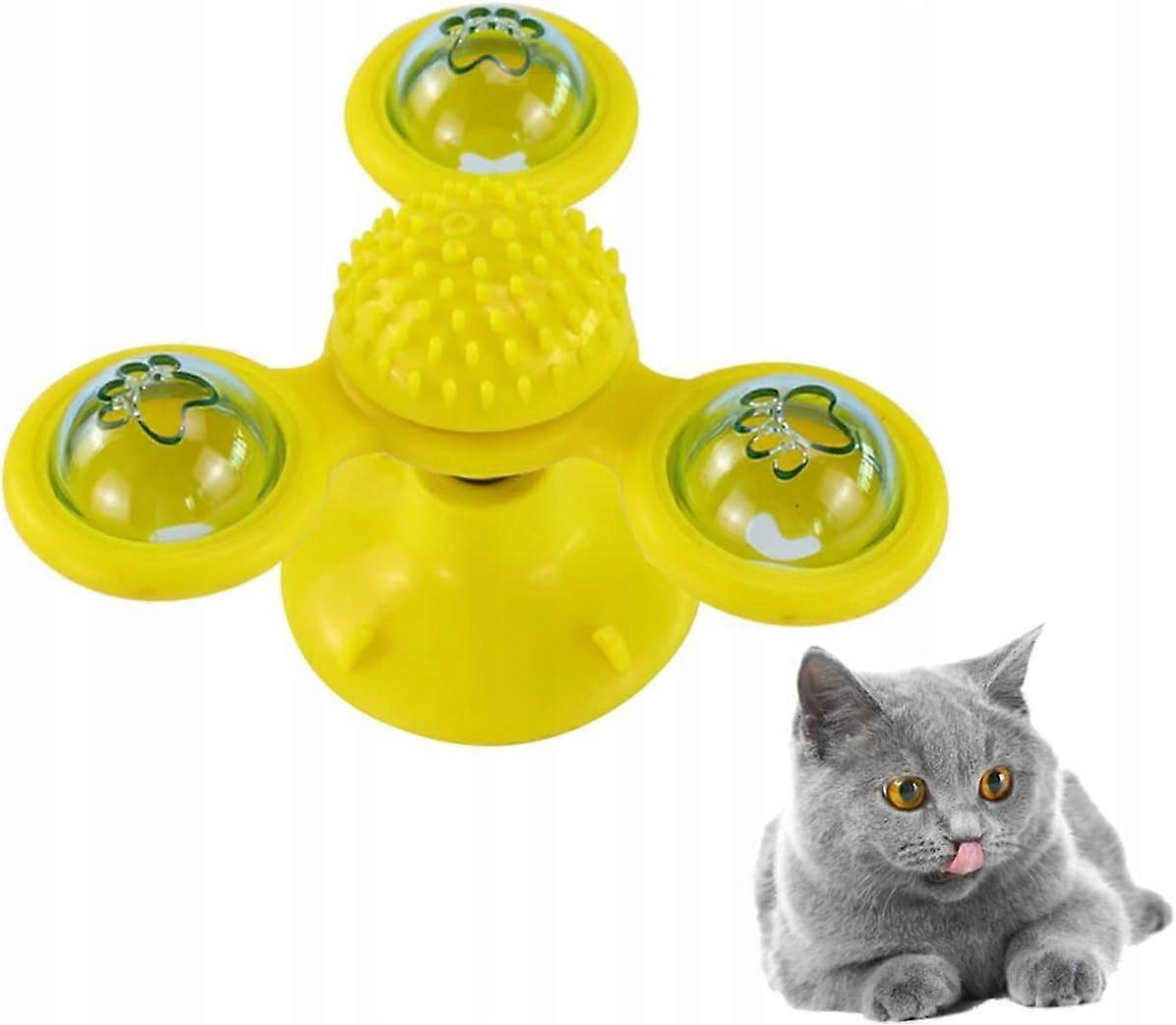 Interactive Cat Toy Rotating Suction Cup Cat Toy