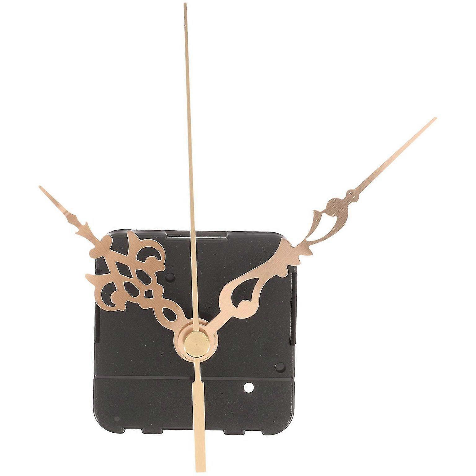 High-Quality Clock Mechanism Set with Reverse Movement - DIY Clock Replacement Kit - Golden Color