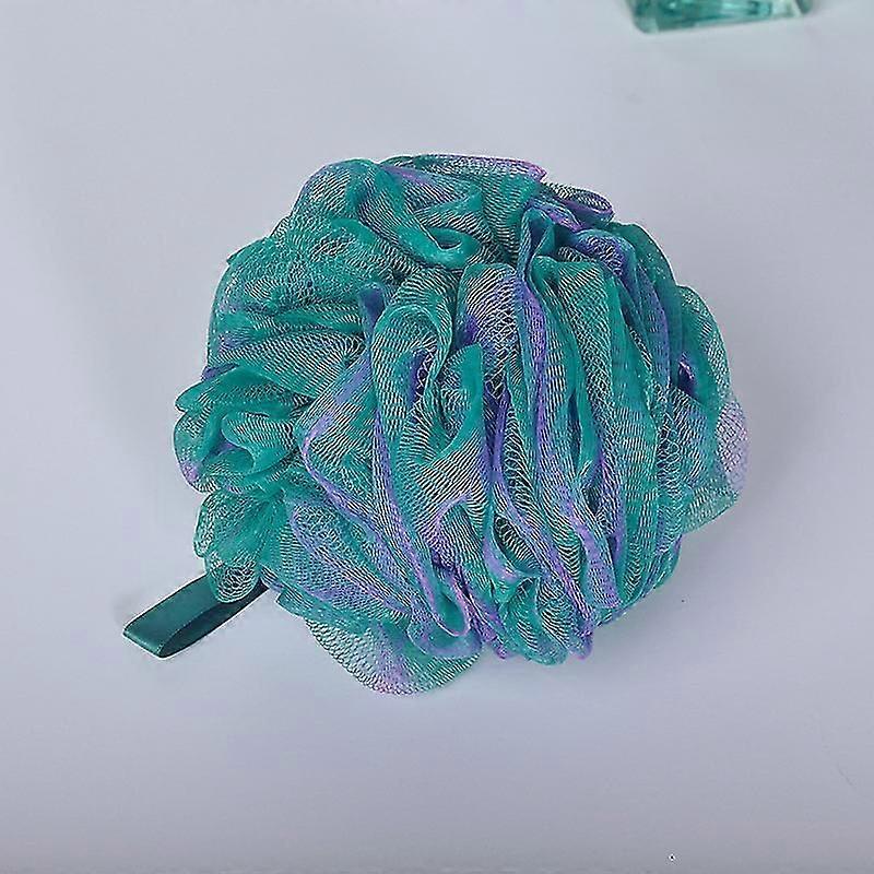 Extra-Large Bath Sponge Poufs - 4 Pack Colorful Mesh Loofahs for Luxurious Lather & Exfoliation - 75g Each