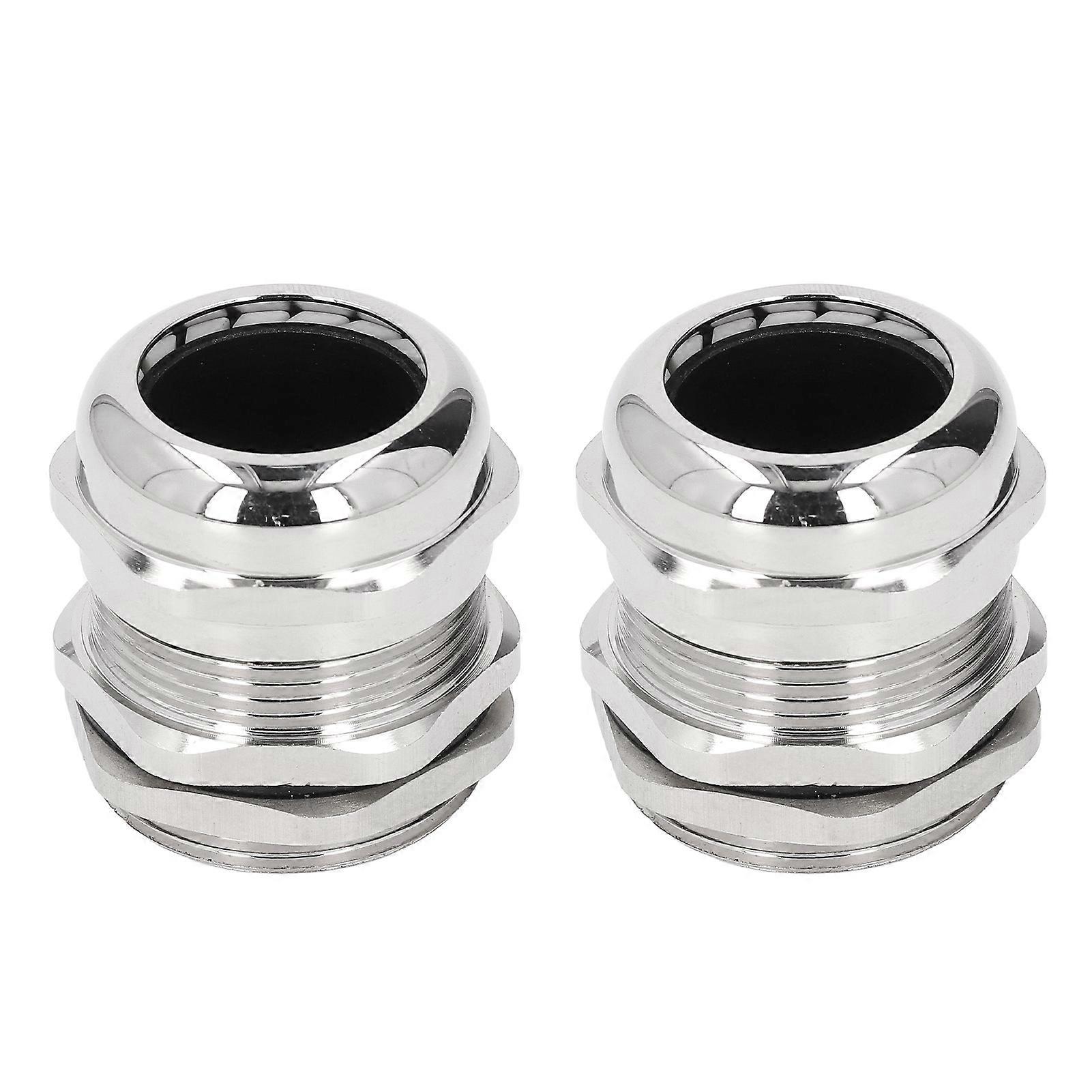 Ouitble Cable Connector Metal Cable Gland Stress Relief, IP68 Waterproof Cord Grip for Electrical Boxes and Lighting, M32, Nickel-Plated Brass