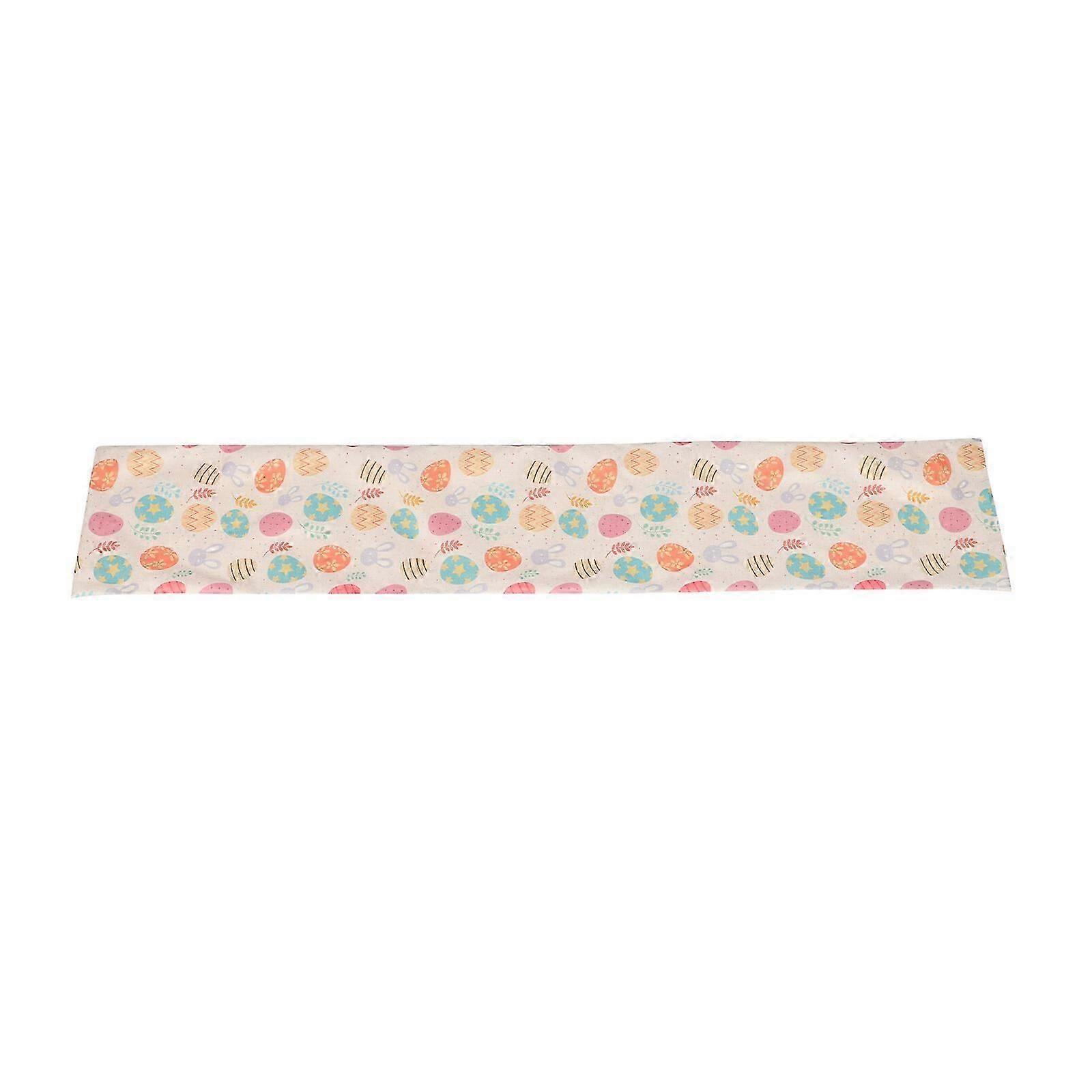 Easter Table Flag Party Decorated Table Egg Rabbit Pattern Design Tablecloth