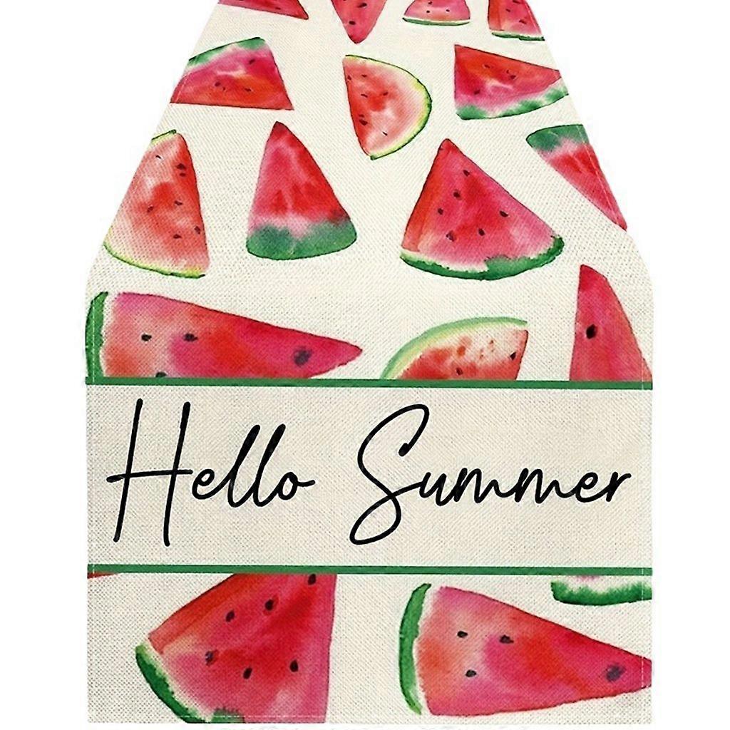 Delicate Table Runner Tablecloth with Unique Watermelon Pattern Fun Print