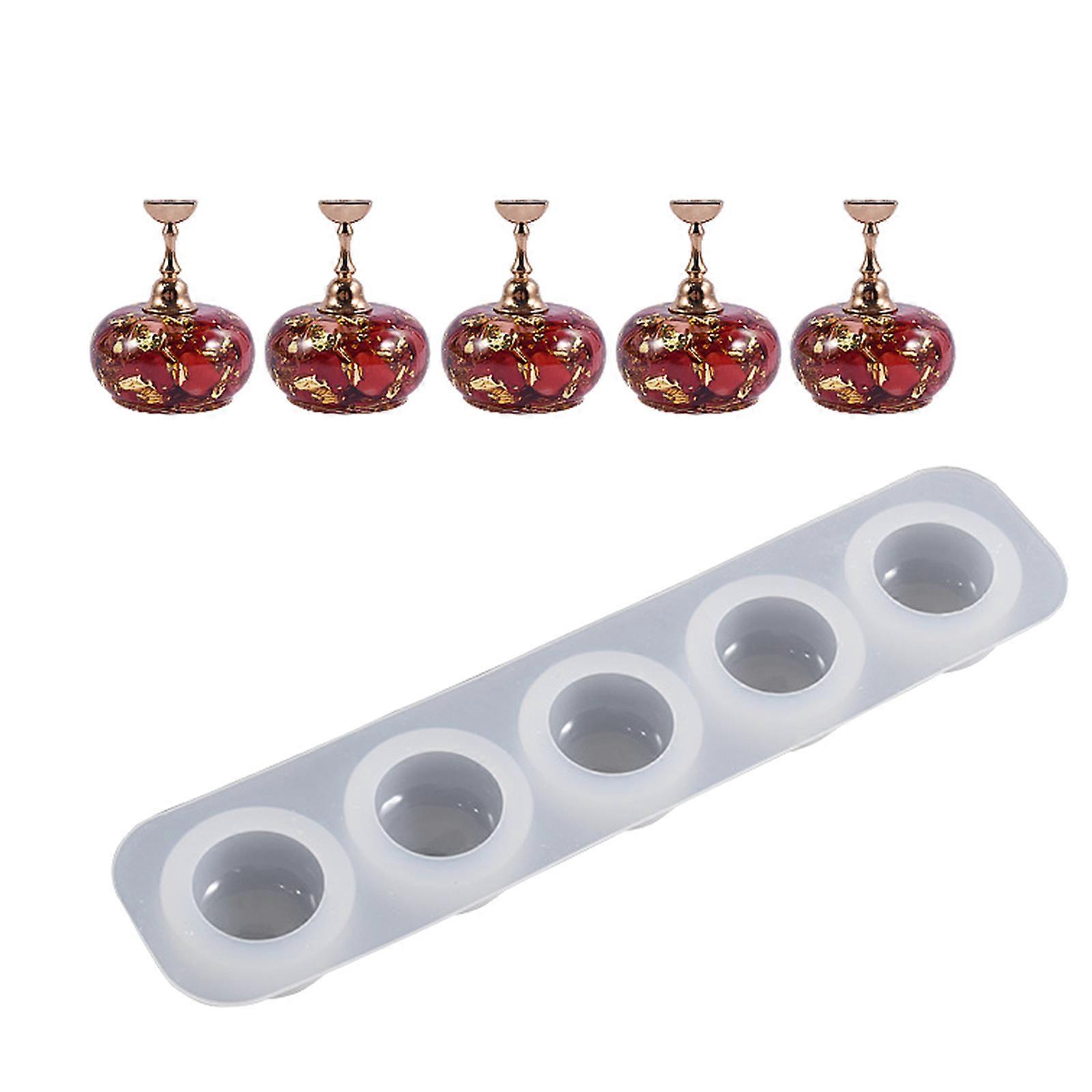 Silicone Nail Practice Holder Mold,Nail Display Stand Resin Mold Nail Holder Epoxy Resin Casting Mold for DIY Crafts