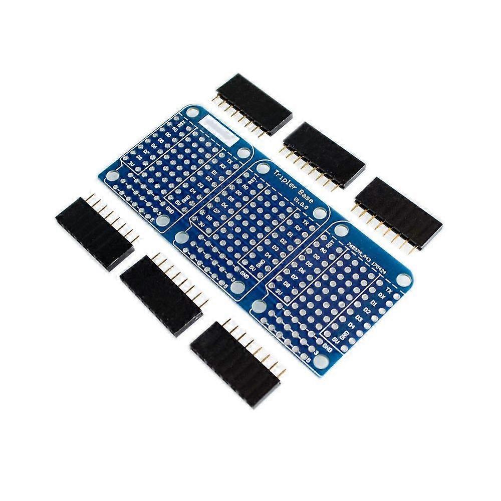 10pcs/lot Triple Shield for WeMos D1 Mini Double-Sided Perforated Board, Arduino Compatible