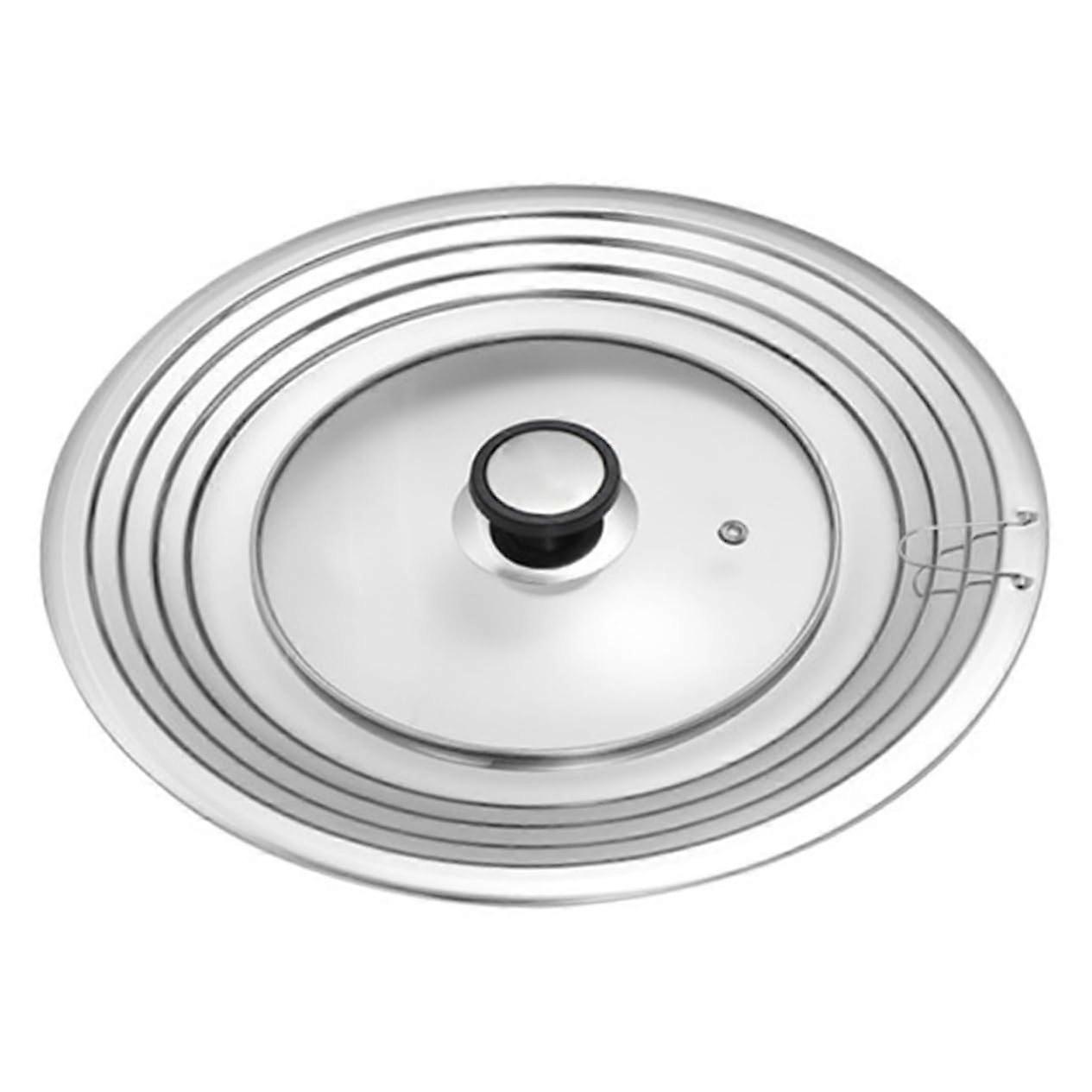 不锈钢边缘玻璃炊具盖烹饪锅 24-30cm 通用盖杆