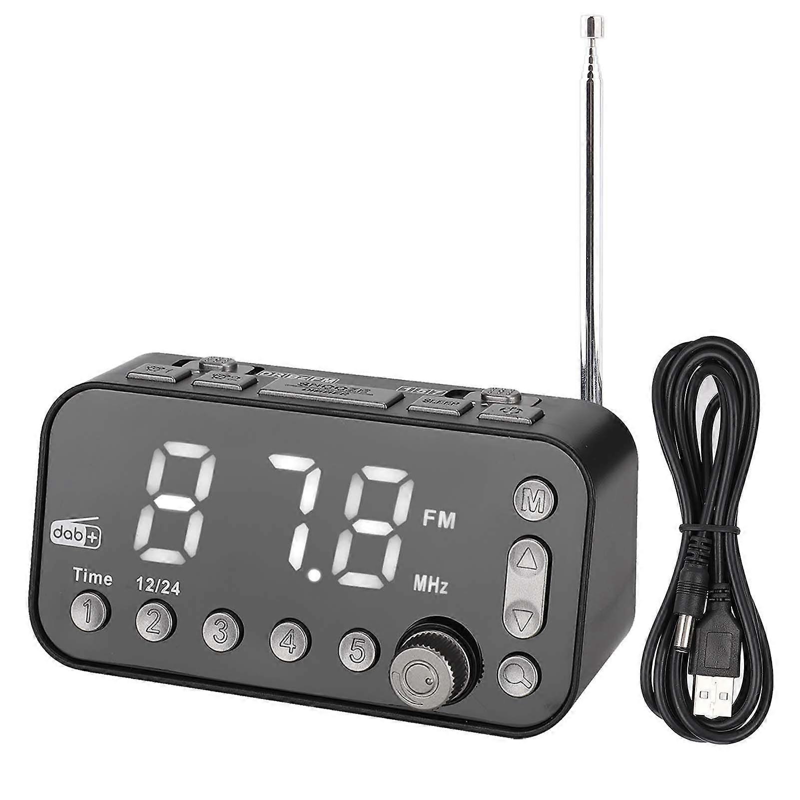 DAB Alarm Clock FM Radio with Large LED Display Screen