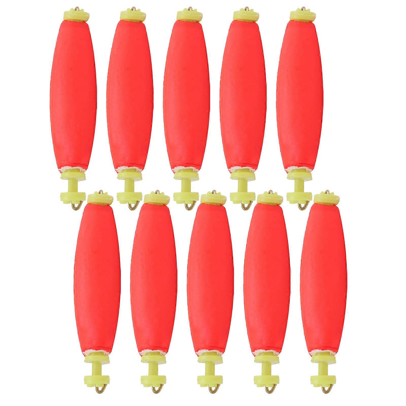 10pcs EVA Fishing Foam Spring Float Bobber MultiPurpose Fish Feed Baits Oval Type