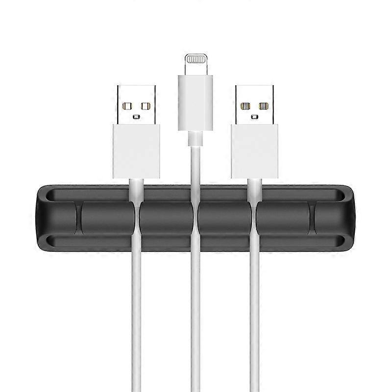2 pezzi Cord Organizer con 5 slot Efficiente gestione dei cavi Supporti per cavi autoadesivi per casa, ufficio, auto, scrivania, comodino, nero