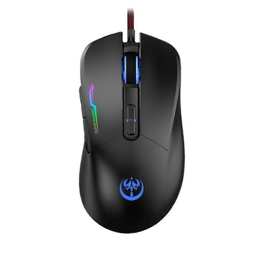 Souris de jeu RVB USB filaire 3200 DPI Souris optique ergonomique Gamer avec lumière
