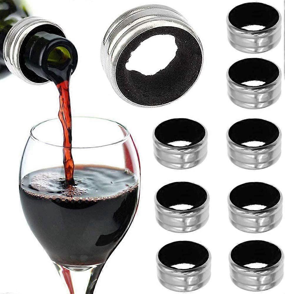 Red Wine Stainless Steel Wine Stop Ring Drip Ring Plug 10pcs(H-4)