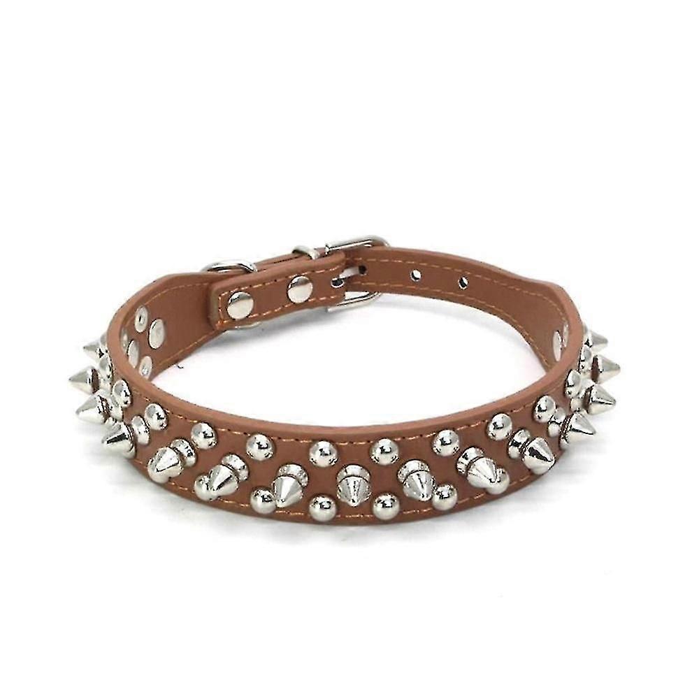 New Brand Funny Pet Pu Leather Collar Dog Rivets Self-protection Collars Adjustable Spiked Studded Rivets Puppy Small Pet Collar