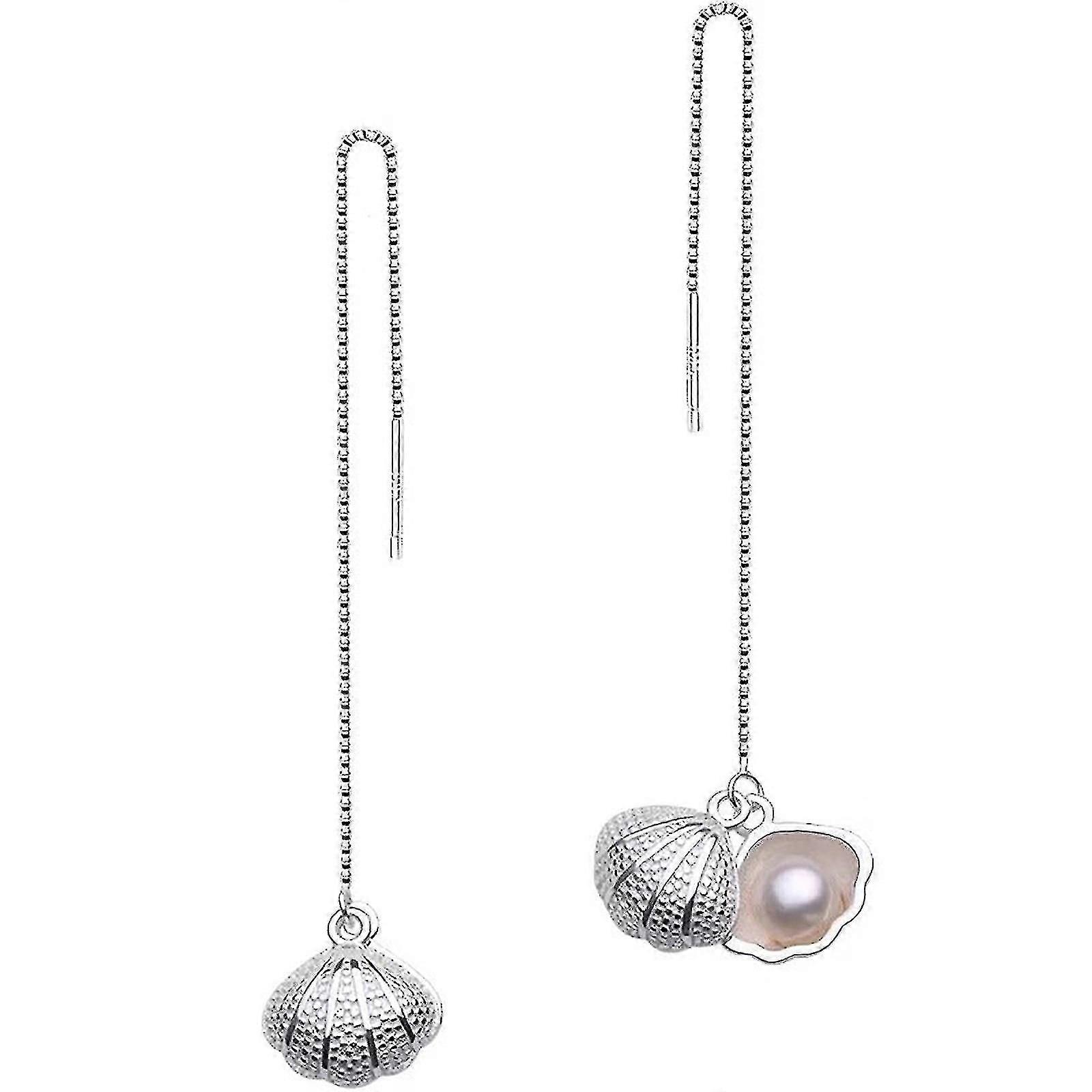 Pearl Shell Ear Wires Openable Pearl Shell Wire Geometric Scallop Earrings