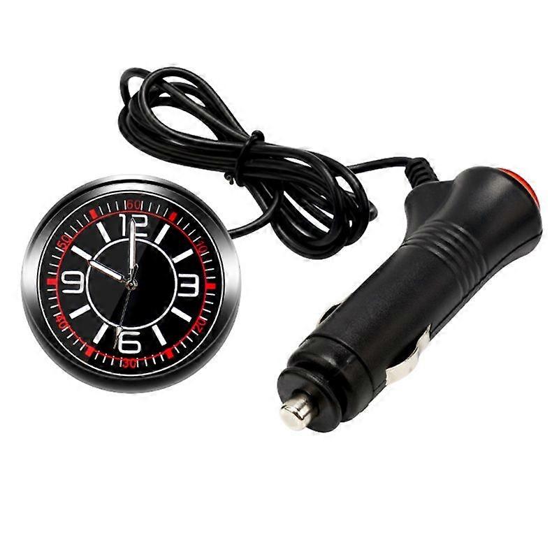 Universal Pocket Stick-On Clock Car Dashboard Clock Quartz Luminous Clock