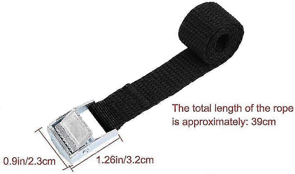 10pcs Εξάρτηση στερέωσης ιμάντα πρόσδεσης - Μέγιστο φορτίο 500kg - Φορέας μοτοσικλετών/αυτοκινήτων/ποδηλάτων - Μαύρος