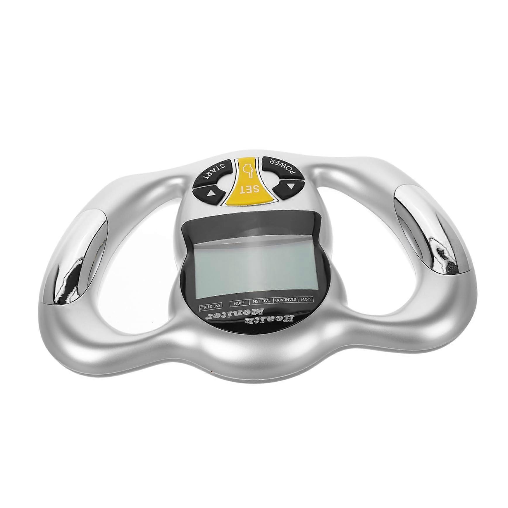 Fat Tester Scale Handheld Calculator Digital Tape Measure Fat Measurement Tool Silver Abs