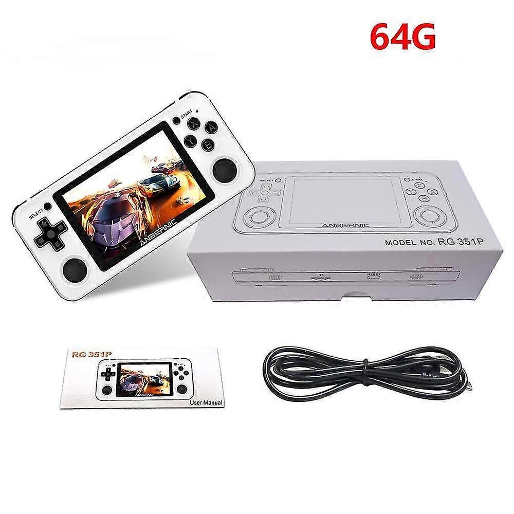 Rg351p Console clássico jogo jogo console de 3,5 polegadas Ips Screen64G