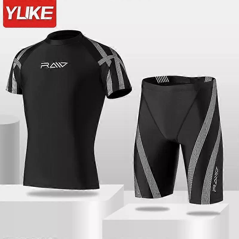 Quick Dry Swimsuit Set Men Professional Swim Equipment with Goggles Ear-plug Cap Case Trunks Adults Tankini Swimsuit Kit