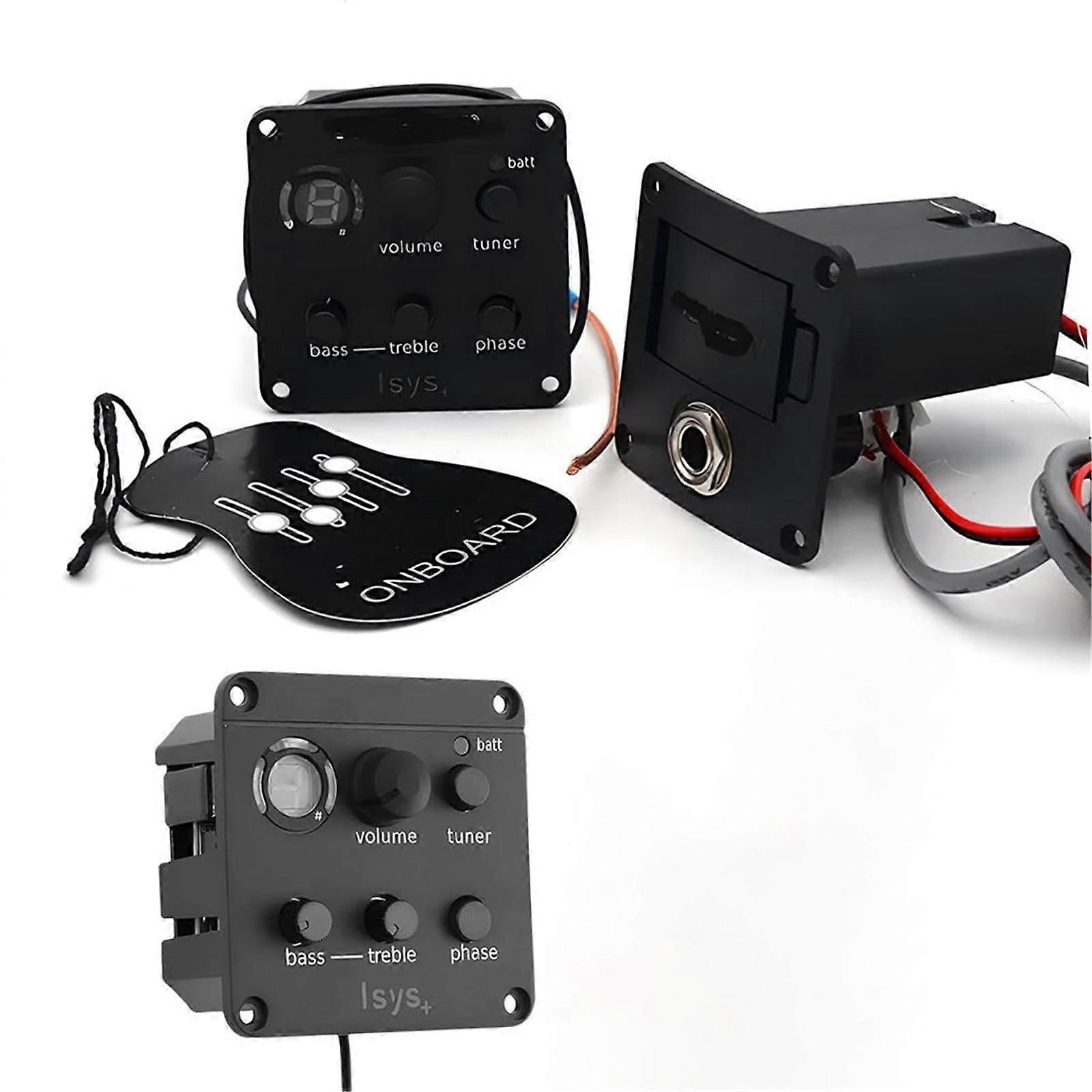 Piezo Pickup Onboard Preamp for Acoustic Guitar with EQ Tuner, Equalizer, and Accessories for Classic Models