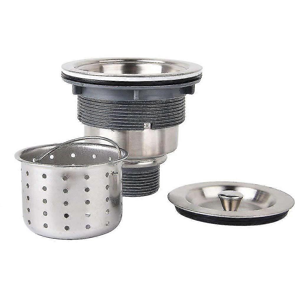 Deep Waste Basket Strainer for 3-1/2-inch Kitchen Sink Removable Design