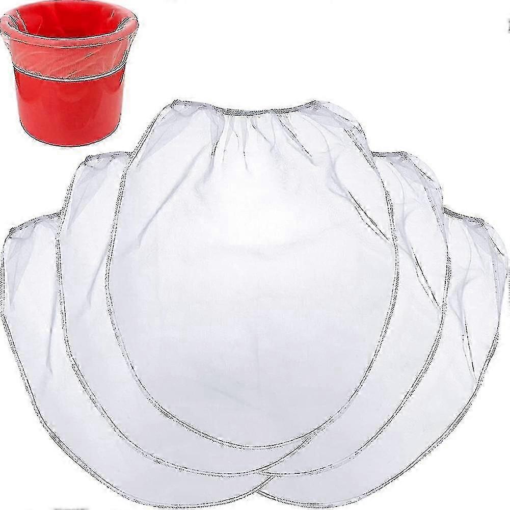 25 Pcs 5 Gallon Elastic Top Paint Strainer Bags White Fine Mesh Bag Paint Filter Bag For Hydroponic