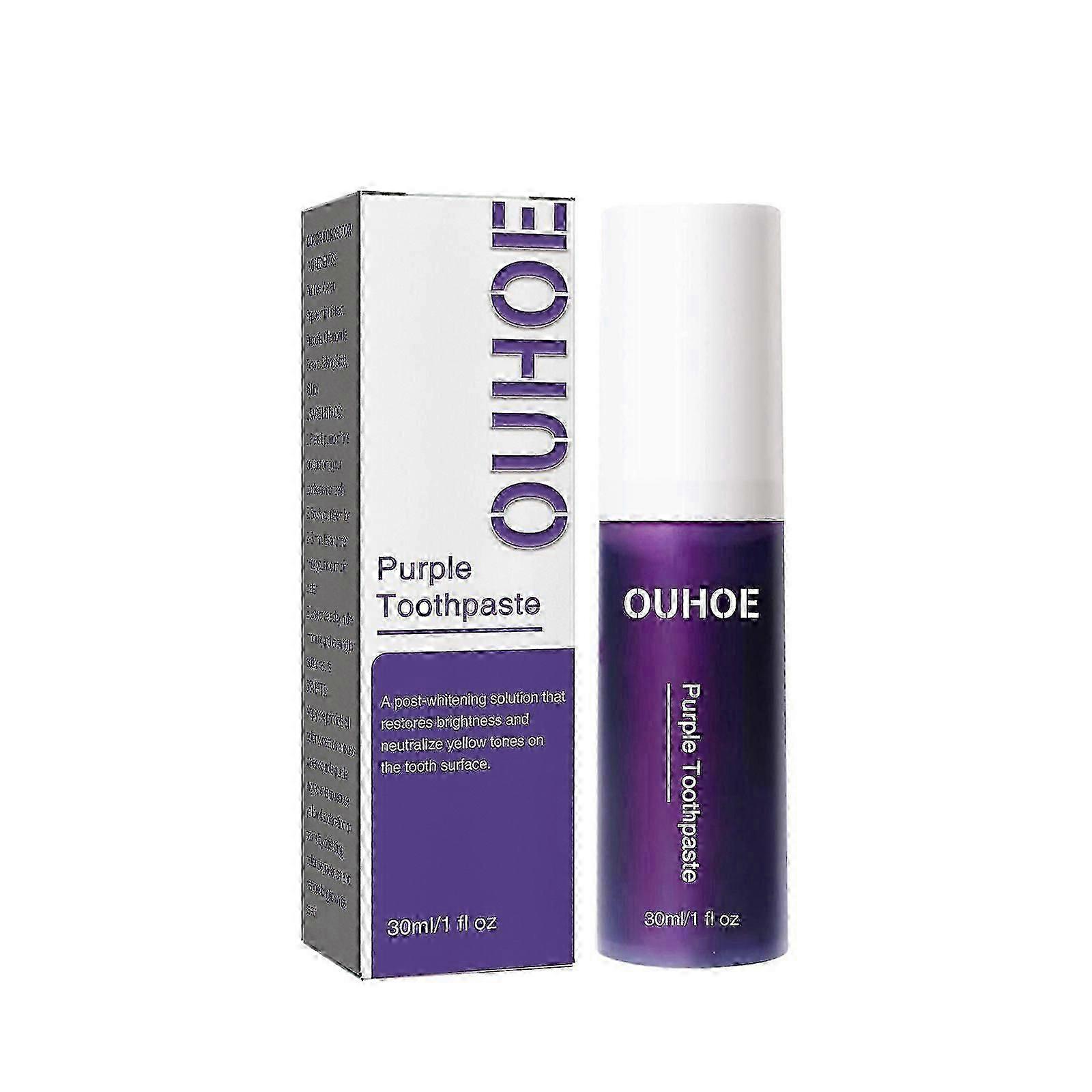 Ouhoe Purple White Toothpaste Daily Mild Tooth Protection Clean Fresh Care Teeth Clean Care