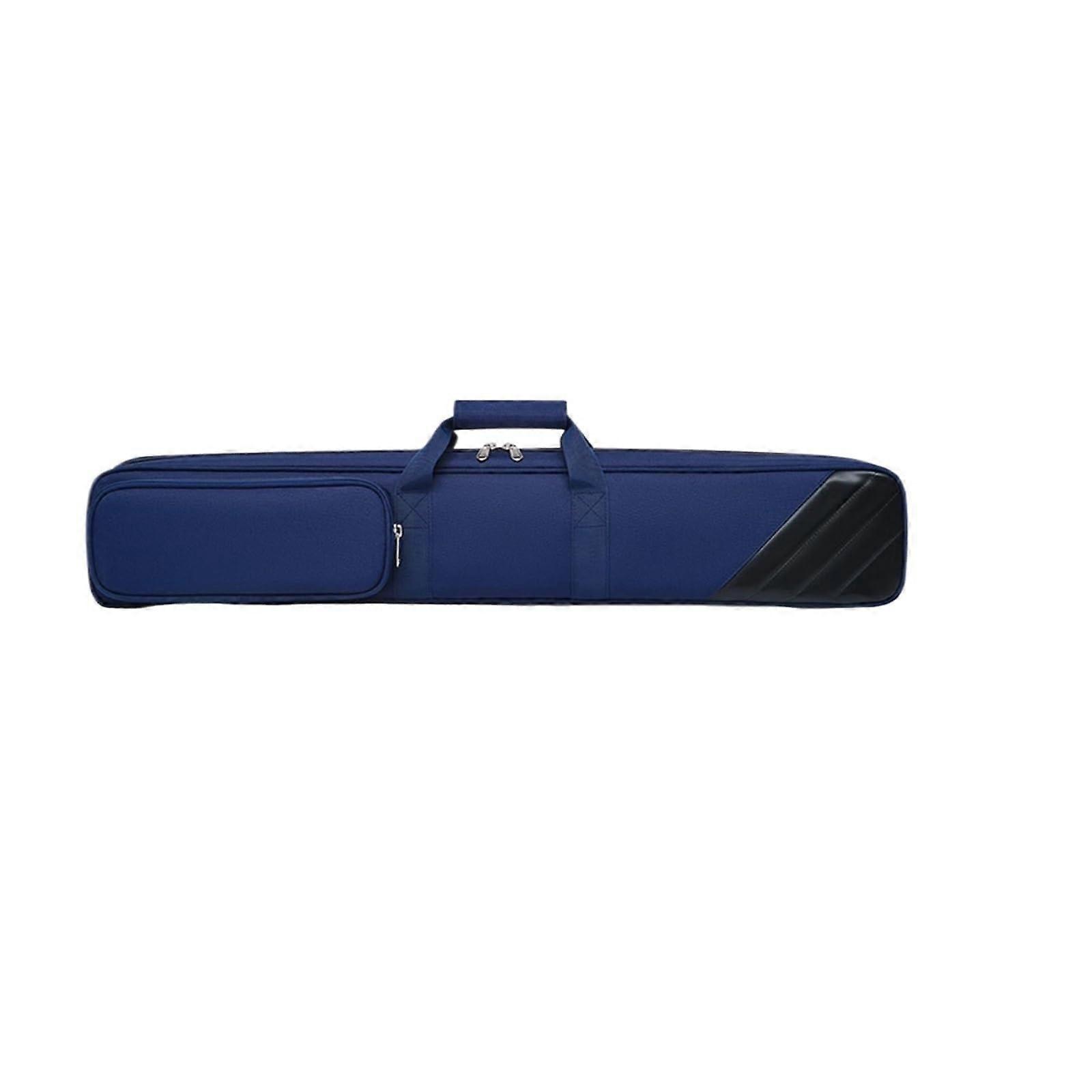 Billard Pool Queue Fall Cover Organizer Holder Container 3/4 Jointed Queue Cases Billard Pole Storage Bag(Blue)