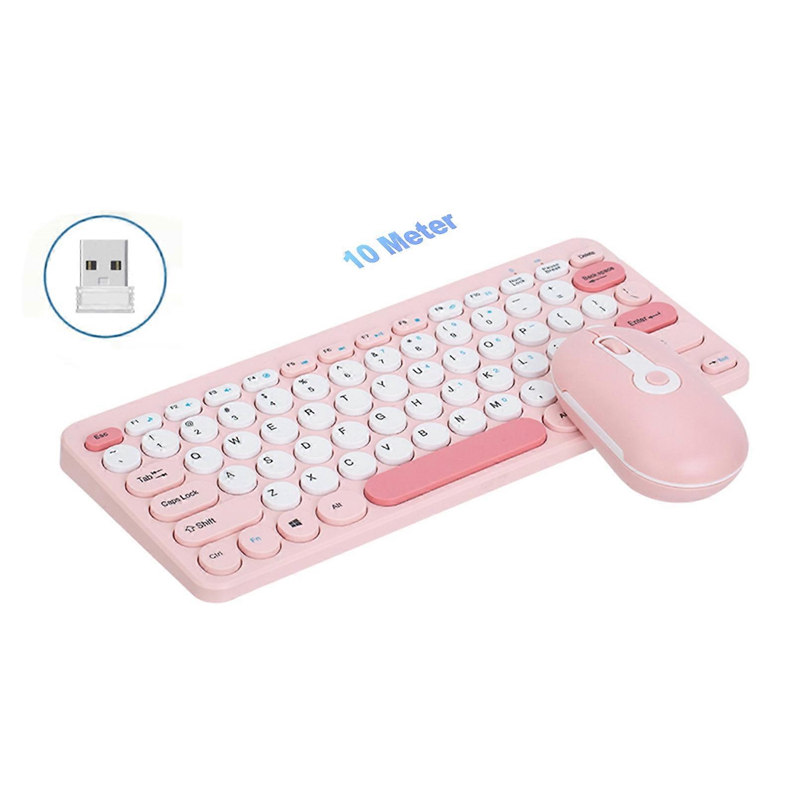 Wireless Keyboard and Mouse Combo 2.4G Ergonomic Compact Silent for Computer and Laptop