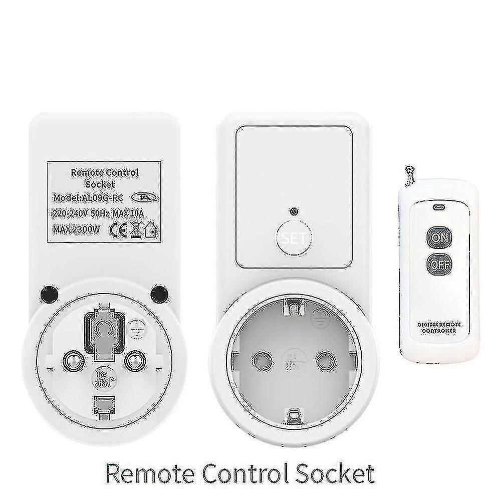 Smart Remote Control Plug EU Socket, Wireless Switch Power Outlet 1-5 Pack for Home Automation